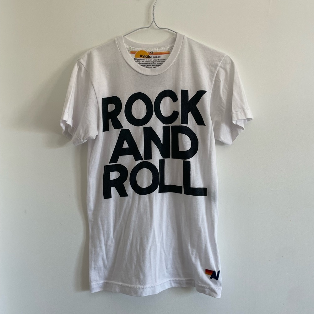 Aviator Nation White Tee